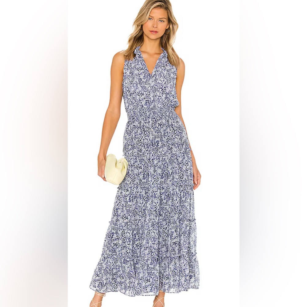 1. State Blue Floral Sleeveless Maxi Dress
